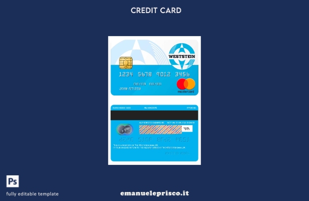 stile verificato Modello mastercard della banca Weststein del Regno Unito